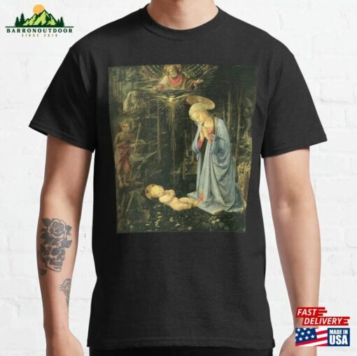 The Adoration In Forest Filippo Lippi Classic T-Shirt Unisex