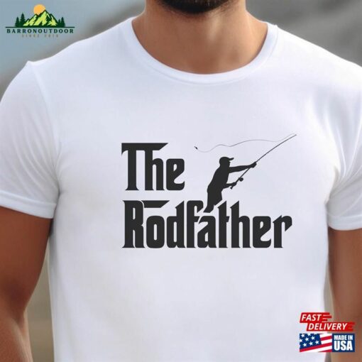 The Rodfather T Shirt Fishing Dad Gift Classic Sweatshirt