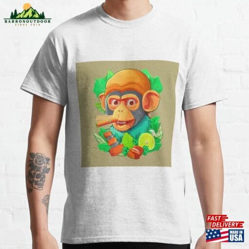 This Crazy Monkey Smokes A Cigar Classic T-Shirt Hoodie