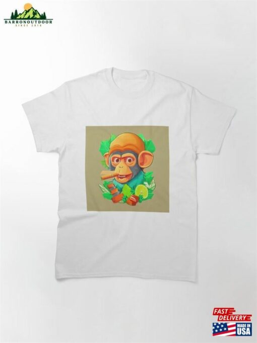 This Crazy Monkey Smokes A Cigar Classic T-Shirt Hoodie