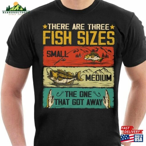 Three Fish Sizes Fishing Shirt Fisherman T-Shirt Classic Sweatshirt