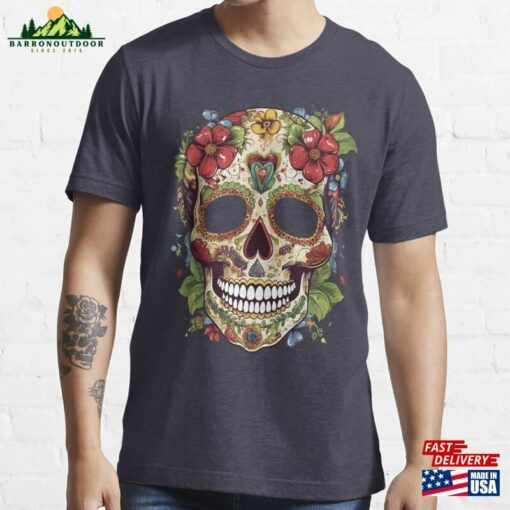 Traditional Sugar Skull Day Of The Dead Essential T-Shirt Hoodie Classic