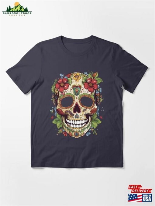 Traditional Sugar Skull Day Of The Dead Essential T-Shirt Hoodie Classic