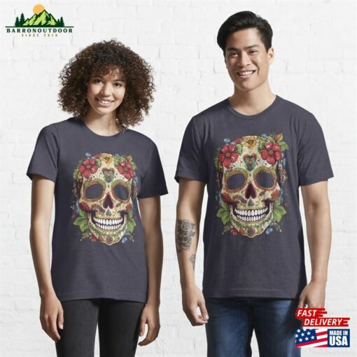 Traditional Sugar Skull Day Of The Dead Essential T-Shirt Hoodie Classic