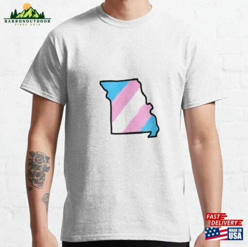 Trans Missouri Transgender Pride Flag State Classic T-Shirt Hoodie