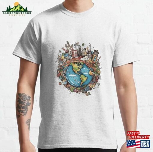 Travel Planet Classic T-Shirt Unisex