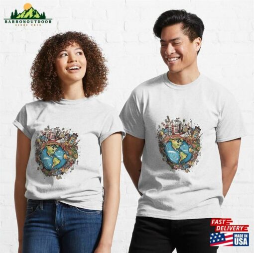 Travel Planet Classic T-Shirt Unisex