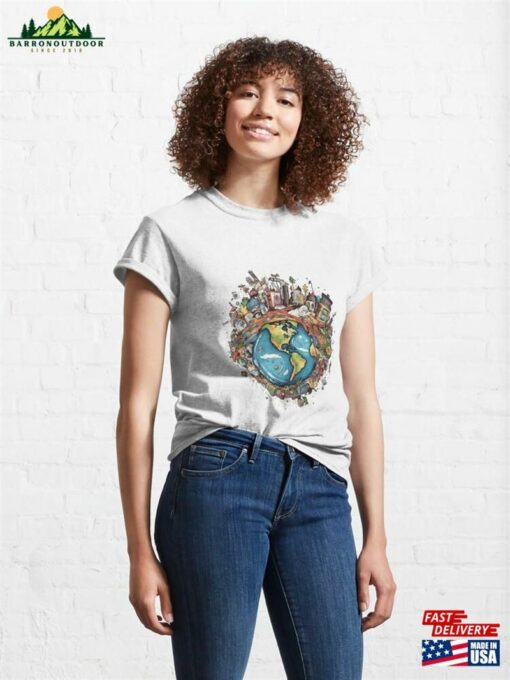 Travel Planet Classic T-Shirt Unisex