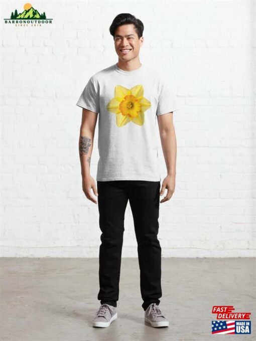 Yellow Daffodil Flower Graphic Art Print Classic T-Shirt Sweatshirt Hoodie