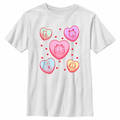 Boy_s Garfield Candy Hearts T-Shirt