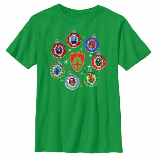 Boy_s Guardians of the Galaxy Holiday Special Character Ornaments T-Shirt