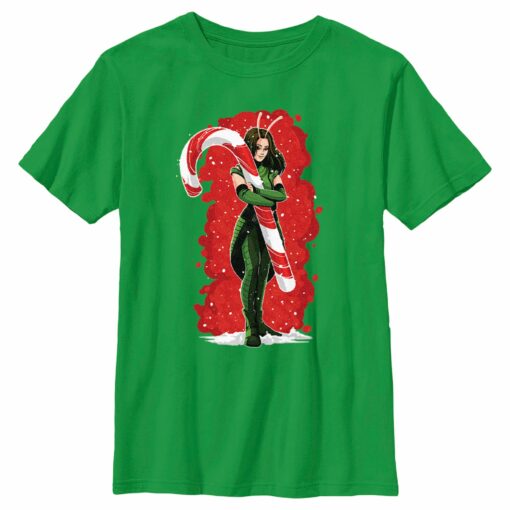 Boy_s Guardians of the Galaxy Holiday Special Mantis Candy Cane Hug T-Shirt