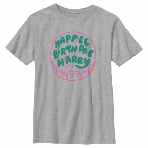 Boy_s Harry Potter Happee Birthdae Cake T-Shirt