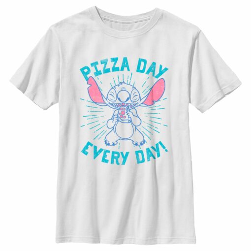 Boy_s Lilo & Stitch Pizza Day Every Day Stitch T-Shirt