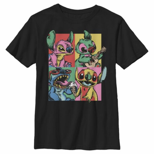 Boy_s Lilo & Stitch Retro Panel T-Shirt