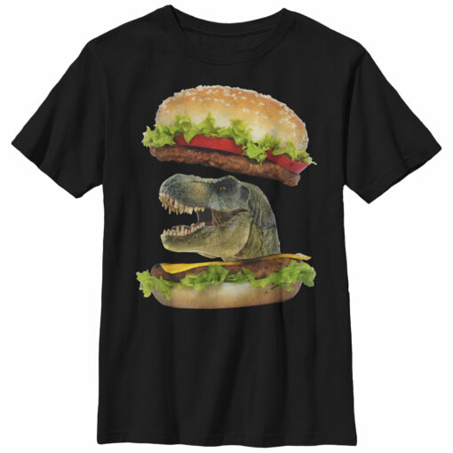 Boy_s Lost Gods Dinosaur Cheeseburger T-Shirt