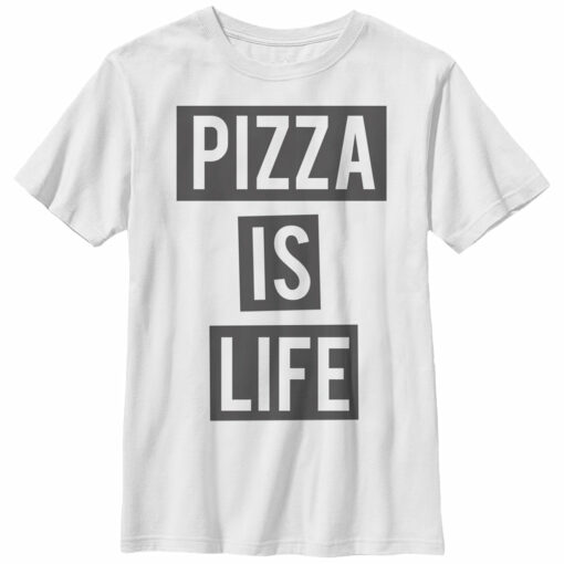 Boy_s Lost Gods Pizza is Life T-Shirt