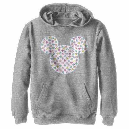 Boy_s Mickey & Friends Candy Hearts Filled Logo Pull Over Hoodie