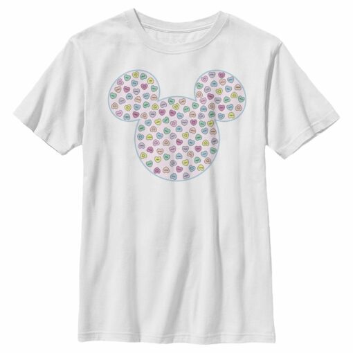 Boy_s Mickey & Friends Candy Hearts Filled Logo T-Shirt