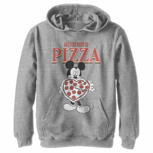 Boy_s Mickey & Friends Mickey Mouse All You Need is Pizza Pull Over Hoodie