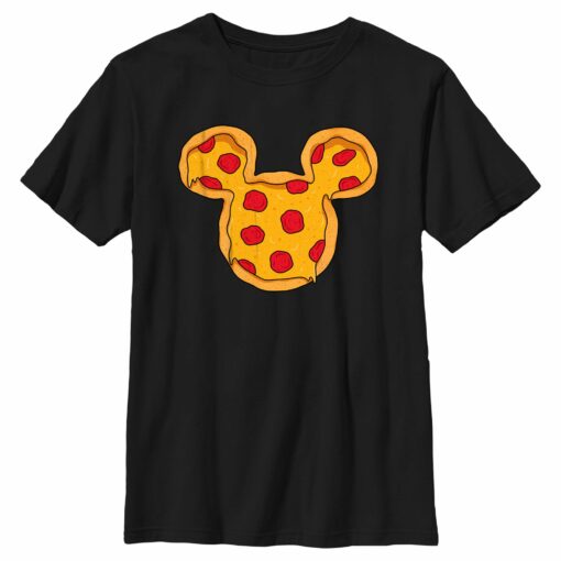 Boy_s Mickey & Friends Mickey Mouse Pizza Silhouette T-Shirt