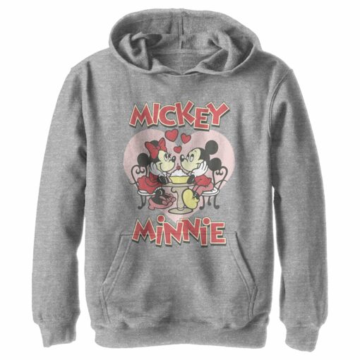 Boy_s Mickey & Friends Mickey and Minnie Share a Sundae Pull Over Hoodie