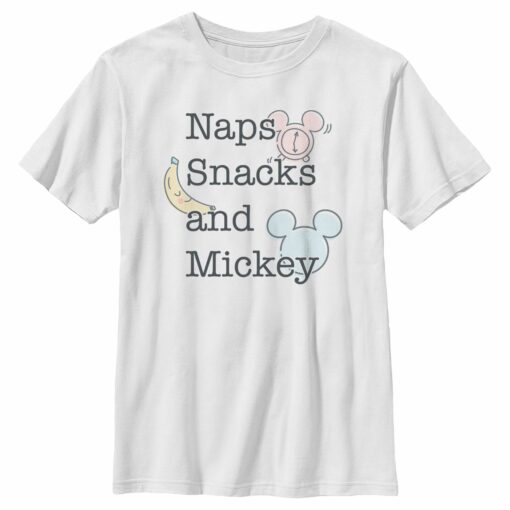 Boy_s Mickey & Friends Naps Snacks Mickey T-Shirt