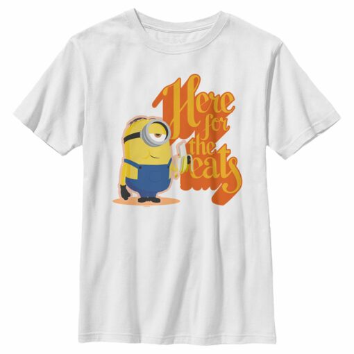 Boy_s Minions The Rise of Gru Stuart Here for the Eats T-Shirt