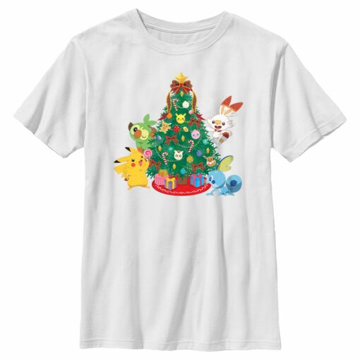 Boy_s Pokemon Christmas Tree Friends T-Shirt