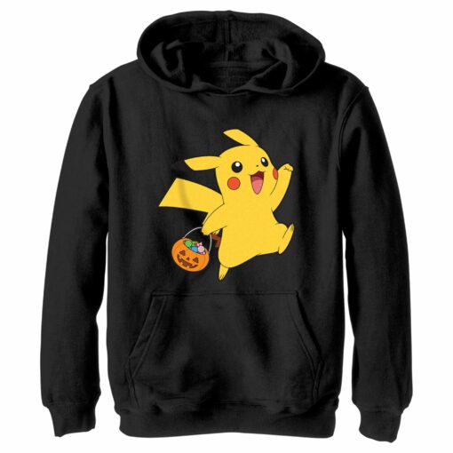 Boy_s Pokemon Halloween Trick-or-Treating Pikachu Pull Over Hoodie