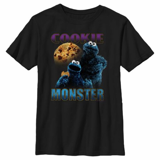 Boy_s Sesame Street Cookie Monster Retro Portrait T-Shirt