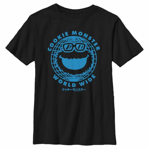 Boy_s Sesame Street Cookie Monster World Wide T-Shirt