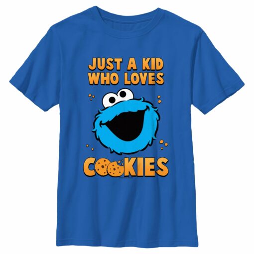 Boy_s Sesame Street Just a Kid Who Loves Cookies T-Shirt