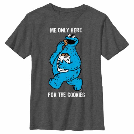 Boy_s Sesame Street Me Only Here for the Cookies T-Shirt