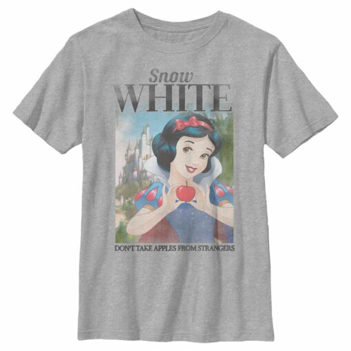 Boy_s Snow White and the Seven Dwarfs Don_t Take Apples From Strangers Poster T-Shirt_8262