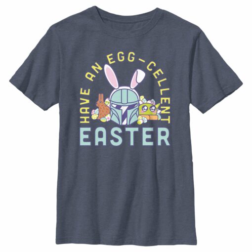 Boy_s Star Wars The Mandalorian Egg-Cellent Easter T-Shirt