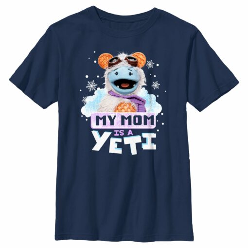 Boy_s Waffles + Mochi My Mom is a Yeti T-Shirt