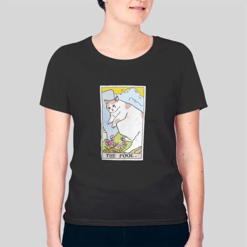 Crying Meme Sad Cat Meme The Fool Tarot Shirt