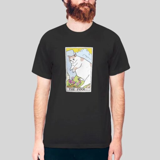 Crying Meme Sad Cat Meme The Fool Tarot Shirt