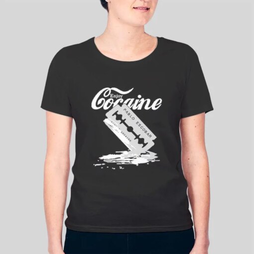 Enjoy Cocaine Drug Razor Blade Shirt