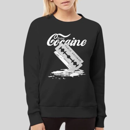 Enjoy Cocaine Drug Razor Blade Shirt