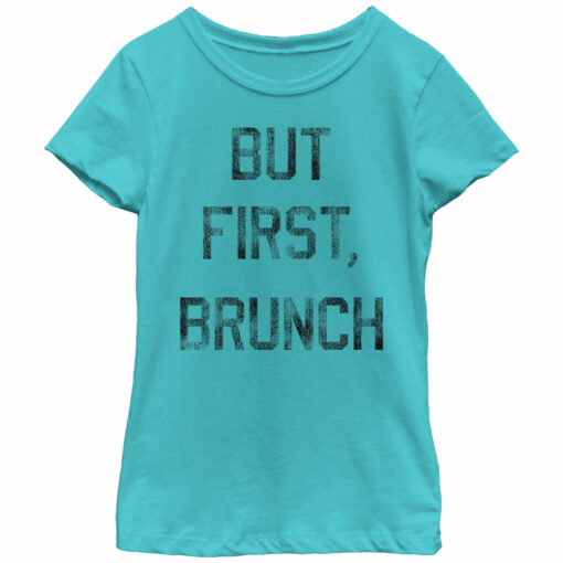 Girl_s CHIN UP But First Brunch T-Shirt