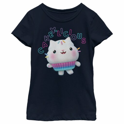 Girl_s DreamWorks Gabby_s Dollhouse Cakey-Licious Cat T-Shirt