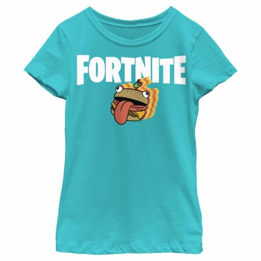 Girl_s Fortnite Durr Burger Logo T-Shirt