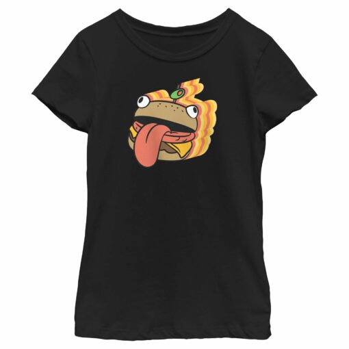 Girl_s Fortnite Durr Burger Sticker T-Shirt