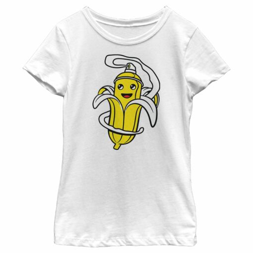 Girl_s Fortnite Peely Spray Can T-Shirt