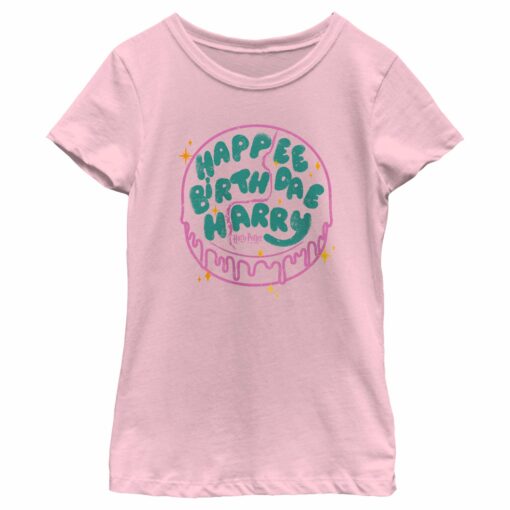 Girl_s Harry Potter Happee Birthdae Cake T-Shirt