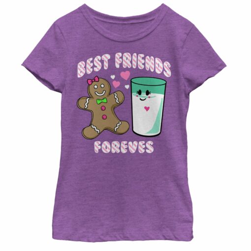 Girl_s Lost Gods Christmas Gingerbread Best Friends T-Shirt