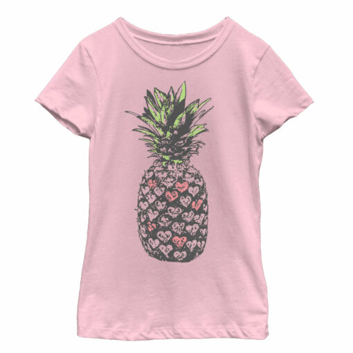 Girl_s Lost Gods Heart Pineapple T-Shirt