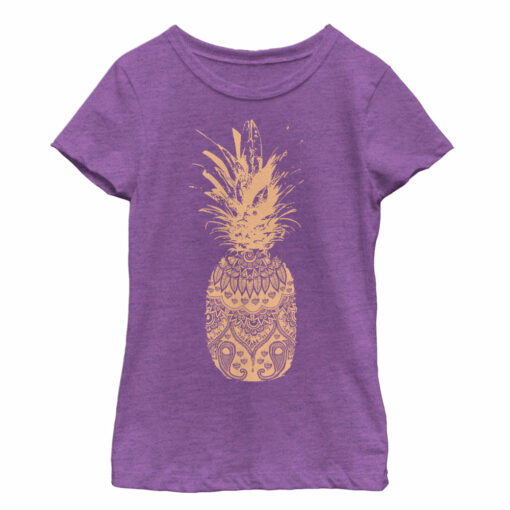 Girl_s Lost Gods Henna Print Pineapple T-Shirt